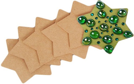 Pronty Crafts - MDF Star Coasters (6pcs)