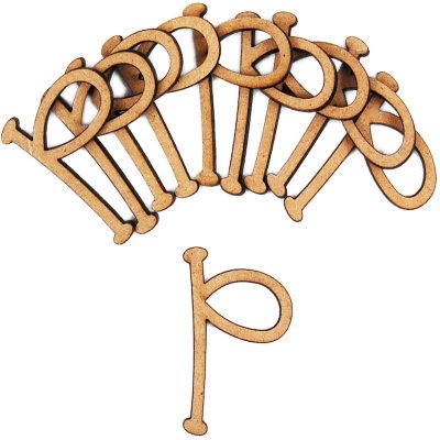 MDF Letter P - 2.8cm (10pk)