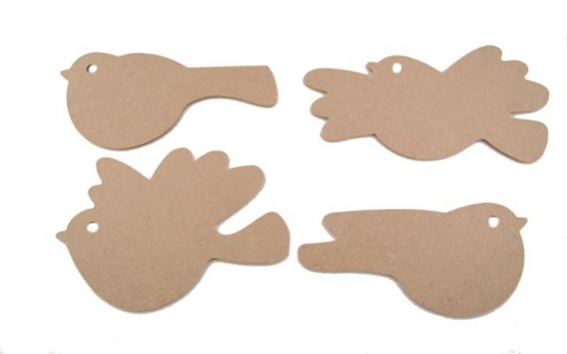 Pronty Crafts - MDF Birds (4pcs)