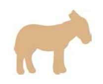 Pronty Crafts - MDF Donkey (6pcs)