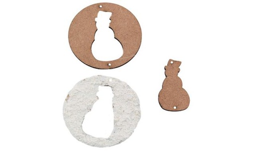 Pronty Crafts - MDF Christmas Snowman Duo (3pack)