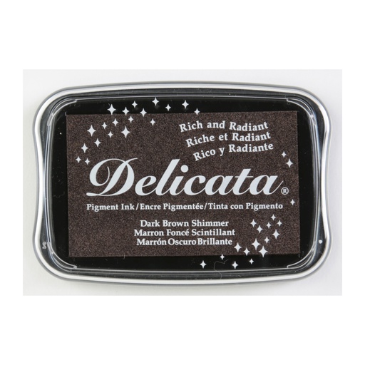 Delicata Ink Pad - Dark Brown Shimmer