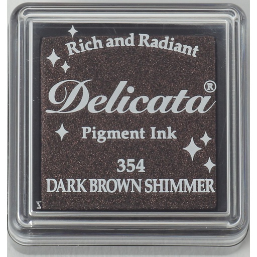 Delicata Ink Pad - Dark Brown Shimmer (Small)