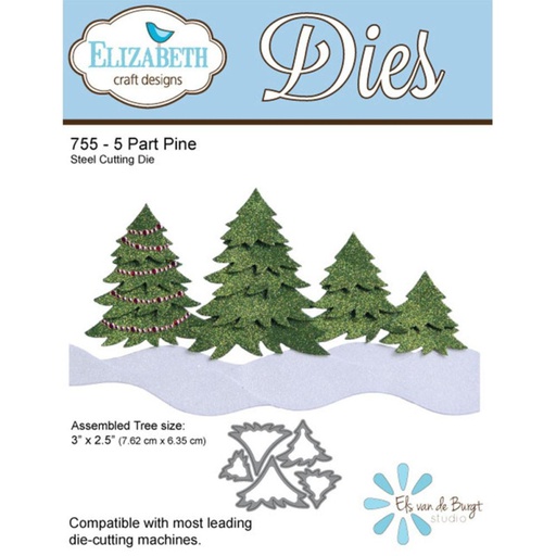 Elizabeth Craft Designs - 5 Part Pine Die Set