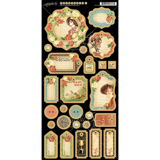 Off to the Races Journaling Chipboard