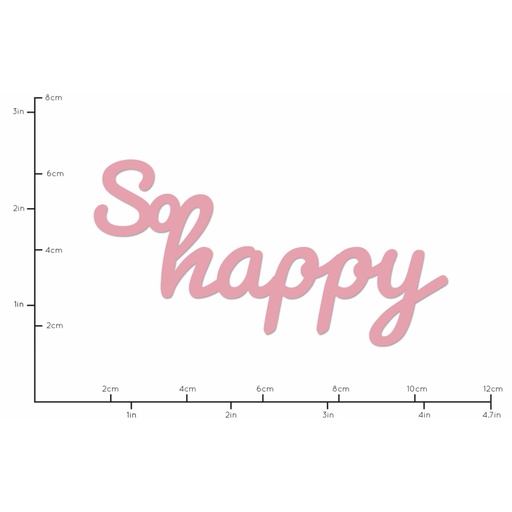 Decorative Die Words So Happy