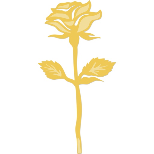 Decorative Die Stemmed Rose