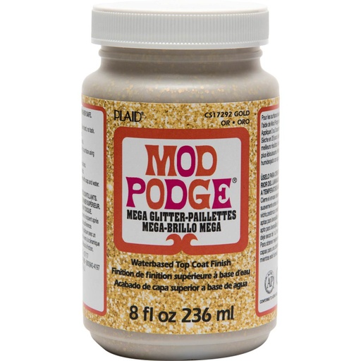 Mod Podge Mega Glitter Gold 8 Oz.