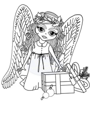 Polkadoodles Angel Pressies stamp set