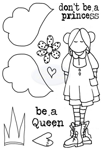 Polkadoodles Art Girl stamp set