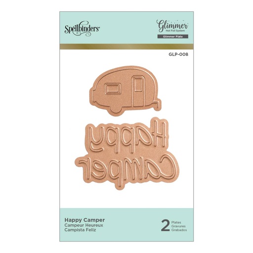 Spellbinders Glimmer Plate - Happy Camper 