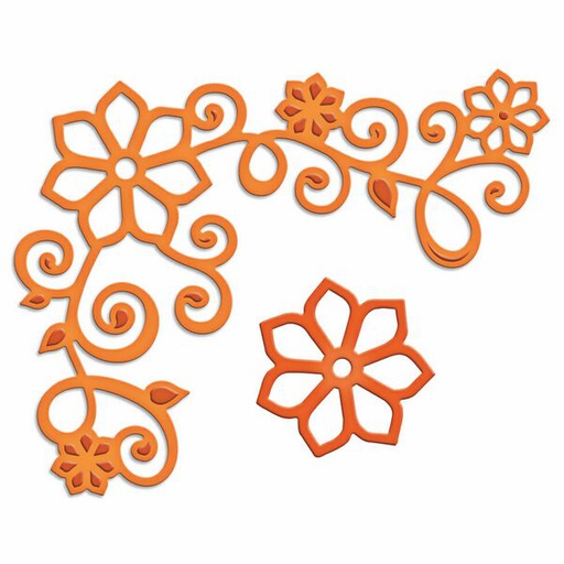 Spellbinders Die D-Lites - Floral Corner One