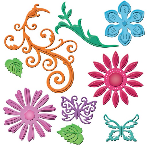 Spellbinders Shapeabilities - Jewel Flowers and Flourishes