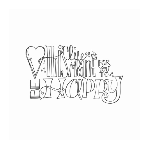 Spellbinders Be Happy stamp set