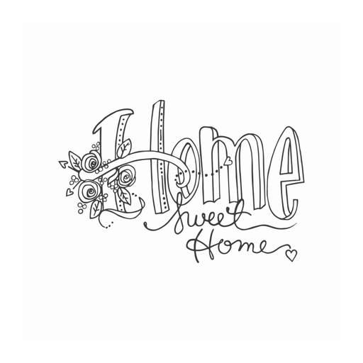 Spellbinders Home Sweet Home stamp set