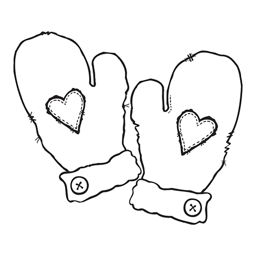 Spellbinders Mittens stamp set