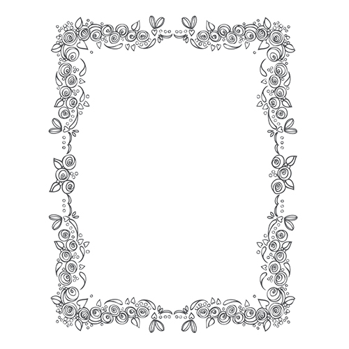 Spellbinders Rose Border stamp set