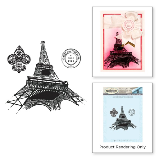 Spellbinders Paris Collage stamp set