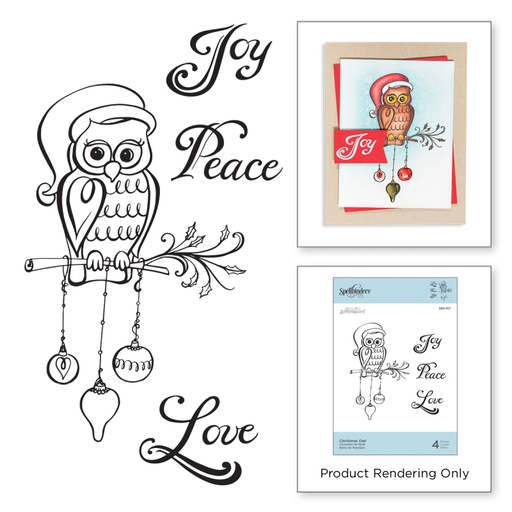 Spellbinders - Christmas Owl rubber stamps