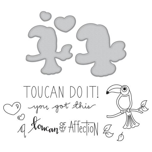 Spellbinders Stamp & Die Set - Friends of a Feather