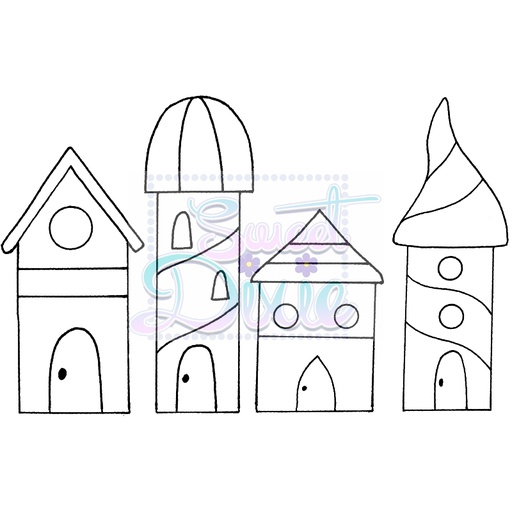 Sweet Dixie Zendoodle Houses by Lindsay Mason