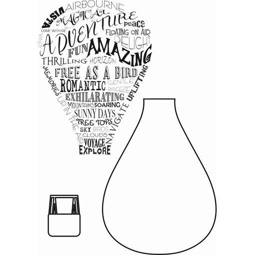 Sweet Dixie Typography Up Up and Away stamp set by Sharon Callis