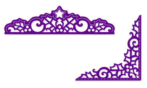 Sweet Dixie Swirly Holly Edge & Corner die set
