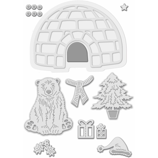 Sweet Dixie Polar Bears & Igloo die set