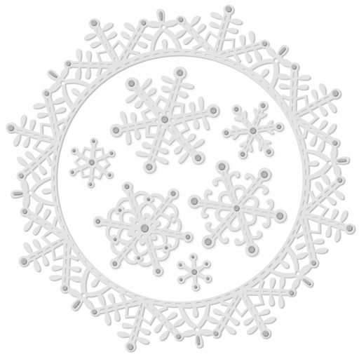 Sweet Dixie Snowflakes Frame Nesting die set