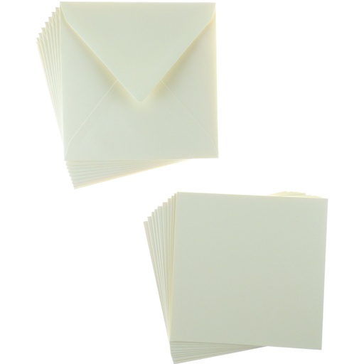 Sweet Dixie Cream Square Card & Envelopes (13.5cmx13.5cm x10)