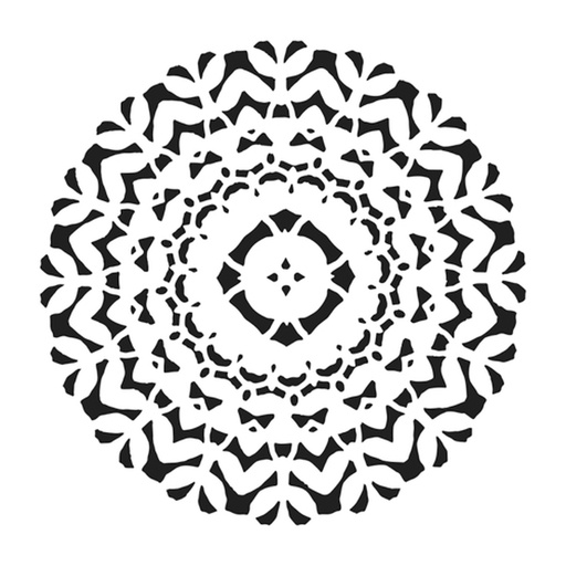 6x6 Stencil Boxwood Print